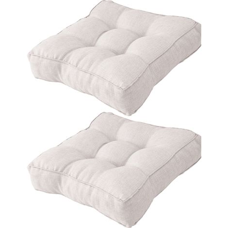 Coussins de chaise d'intérieur et d'extérieur / Coussins de sol / Coussins de chaise carrés, coussins de chaise de bureau confortables et moelleux (1/5)