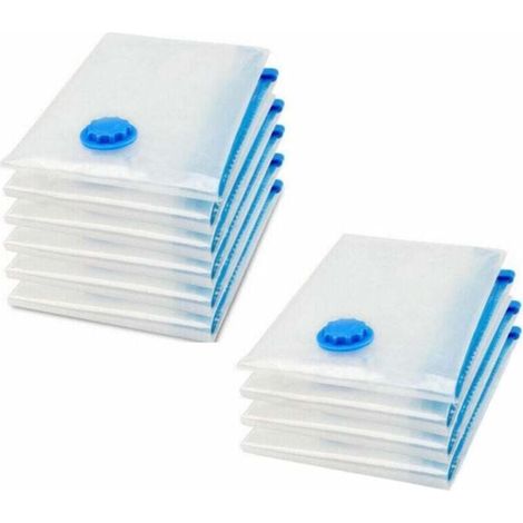 Lot de 10 sacs de rangement sous vide pour aspirateur, housse de rangement sous vide pour vêtements, couette, literie, oreillers,40x60cm (1/2)