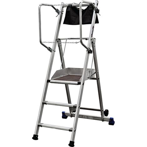 Escabeau PIRL 3 marches - Hauteur max. de travail 2.70m - 18-133