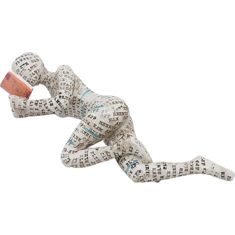 Figurine Femme en Résine Lisant - Décoration Étagère Livre Originale pour Salon (1/5)