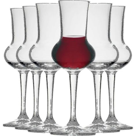 Verres à liqueur Grappa Restaurant 2024 avec pied - 80 ml - Lot de 6 (1/4)