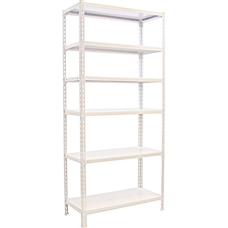 Simonrack Étagère métallique blanche sans vis 6 niveaux (1/5)