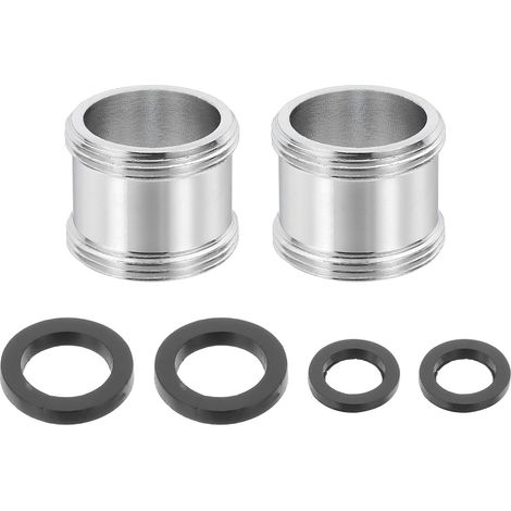 2Pièces Adaptateur De Mousseur De Robinet, M22 Mâle À M22 Mâle Avec Joint, Longueur 18mm, Réducteur De Robinet Aérateur, adaptateur robinet cuisine pour tuyau d'arrosage, Aérateu (1/5)
