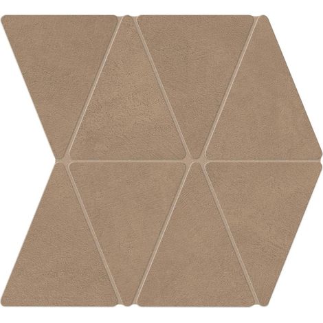 Mosaïque effet Béton Beige Argile Triangle 36,7x33,8x0,9 cm Mat Benzaro - Mur intérieur (vendu par carton de 0,496 m²) - RO'MA CARRELAGE