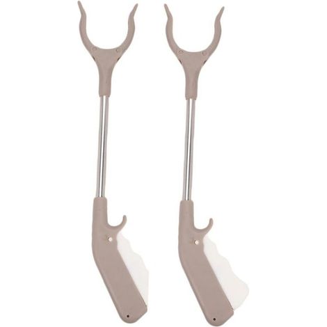 Pince à déchets longue en aluminium et plastique, outil de ramassage robuste pour une utilisation intérieure et extérieure, pratique pour les parcs et les maisons, lot de 2 (1/4)