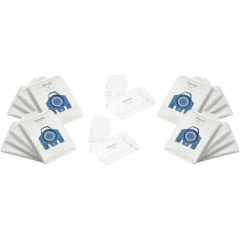Sacs à poussière haute efficacité HyClean 3D pour aspirateur – Lot de 16 – Filtration des particules fines à 99,9 % – Compatibles avec les aspirateurs Miele Complete C2/C3/S8/S5/S2 (1/3)