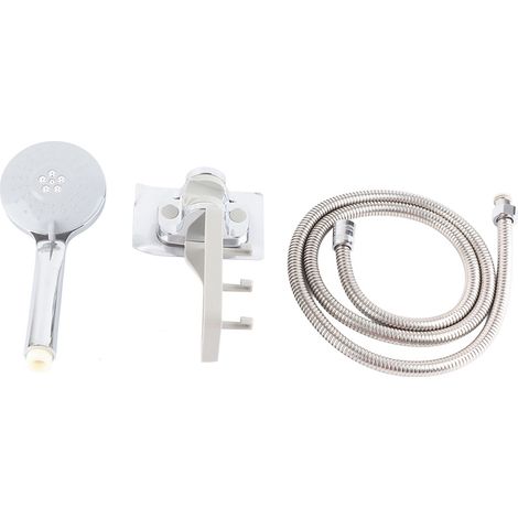 Kit pomme de douche détachable G1/2 pouce 3 fonctions, douchette à main avec support mural, accessoires salle de bain (1/5)