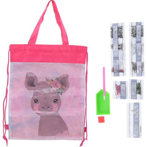 Backpack Bag WearResistant Large Capacity Rhinestones Painting with Drawstring Home Storage Tool(AA804 ) (1/5)
