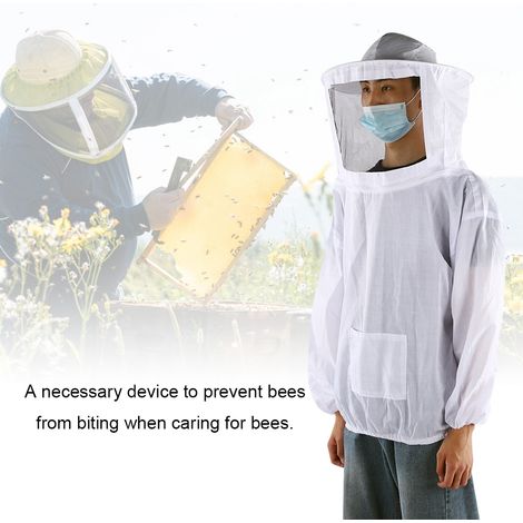 Veste de protection respirante pour apiculteurs en extérieur, combinaison d'apiculteur, accessoire blanc (1/5)