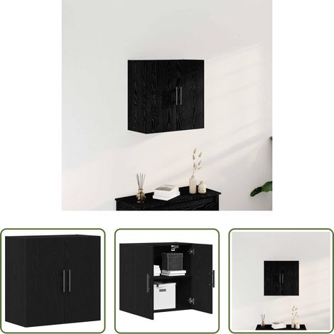 vidaXL Étagères - Meuble mural Chêne noir 60 x 31,5 x 60 cm Bois d'ingénierie (1/5)