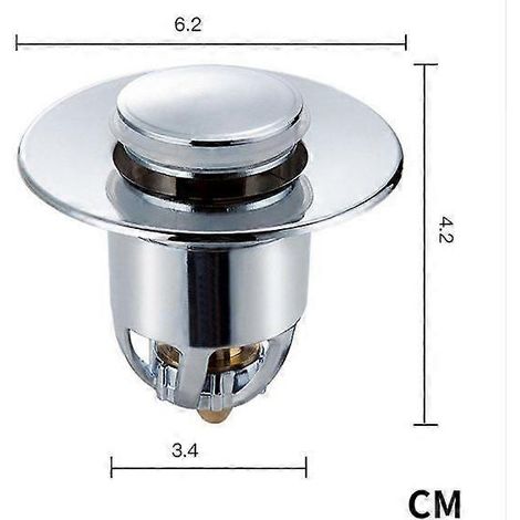 Bouchon de lavabo universel à clapet, neuf (1/4)
