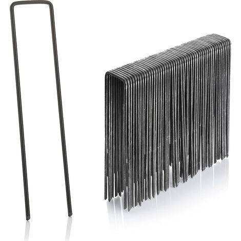 50 piquets de fixation en acier 3 mm, 150 mm long, 40 mm large (1/5)