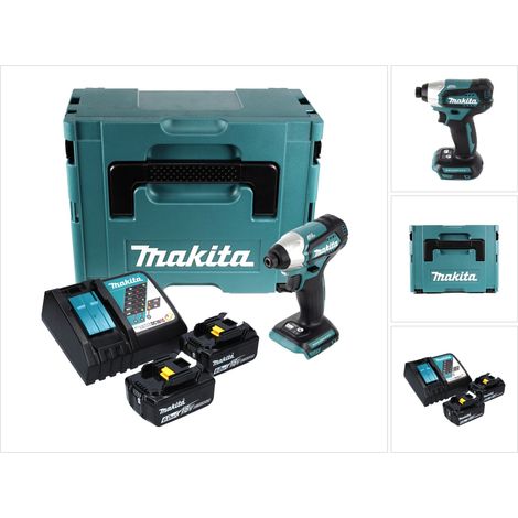 Makita DTD 155 RGJ 18 V 140 Nm 1/4'' avvitatore a impulsi senza spazzole + 2x batteria 6,0 Ah + caricatore + Makpac (1/5)