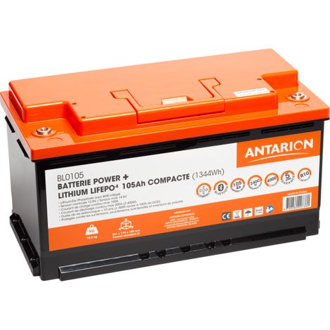 Batterie Lithium 105ah Chauffante Performance, Bluetooth & Chauffage Intégré - Antarion Power +
