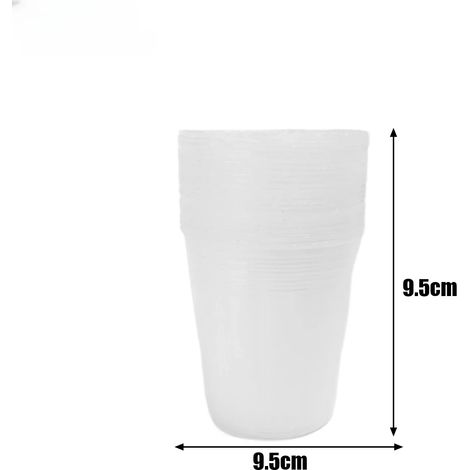 (9,5 x 9,5 cm, 50 pièces) Pot de fleurs transparent pour pépinière, godet de semis, outil de jardinage et de transplantation (1/4)