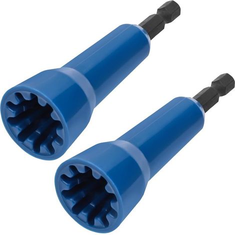 Lot de 2 torseurs de fil avec mandrin de1/4 pour perceuse d'électricien (bleu) (1/5)