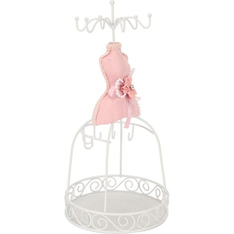 Présentoir à bijoux mannequin princesse portant pour boucles d'oreilles, bracelets et bagues (1/5)