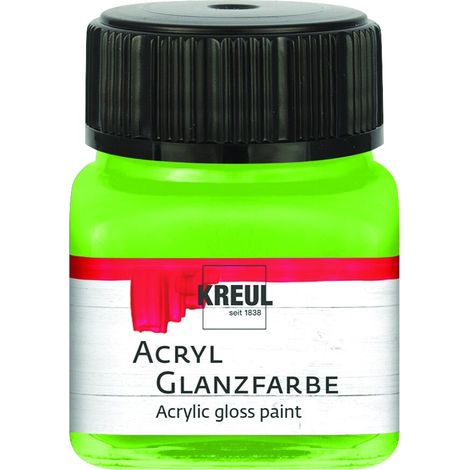 Kreul Acryl Glanzfarbe lindgrün 20 ml Verzierfarbe