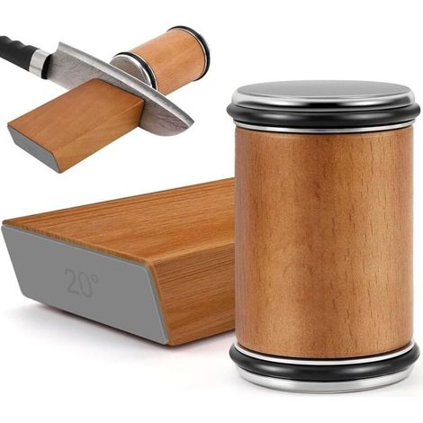 Aiguiseur de couteaux roulant pour couteaux de cuisine - Affûtage de couteaux roulants - Kit d'outils d'affûtage de couteaux avec pierre à aiguiser - Cadeau d'anniversaire pour femmes et hommes (1/4)