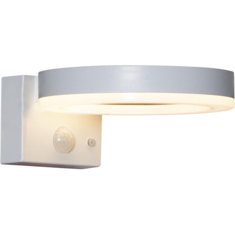 Weiße Solar-Hauswandleuchte ,Vidi', Bewegungsmelder, Dämmerungssensor, Dauerlicht, D 19cm (1/5)
