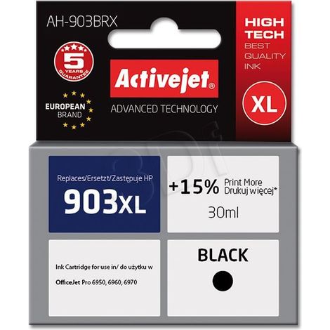 Activejet AH-903BRX - Cartucho de tinta de repuesto HP 903XL, negro, pigmentado (1/2)