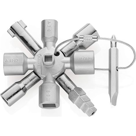 Clé universelle pour armoires électriques, compatible avec toutes les armoires et serrures standard. (1/5)