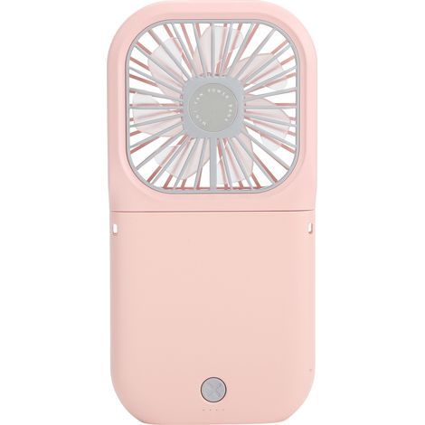 Ventilateur de cou portable et pliable, mini, 3 vitesses réglables, chargement USB, silencieux, pour la maison, le bureau et l'extérieur (rose) (1/5)