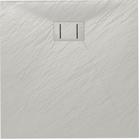 Piatto doccia bianco effetto pietra mod. Blend 80x80 cm quadrato (1/5)