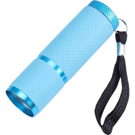 Lampe UV à LED 9 LED Mini Taille en Alliage D'aluminium Étanche pour Activités Extérieures et Détection de Monnaie Pile Aaa Non Incluse (1/5)
