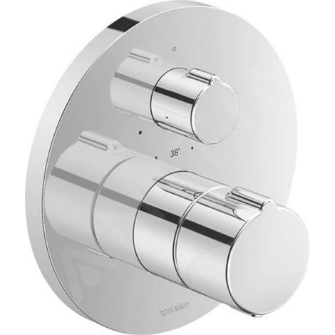 Thermostat de douche C.1 UP avec vanne d'arrêt ronde chromée (1/2)