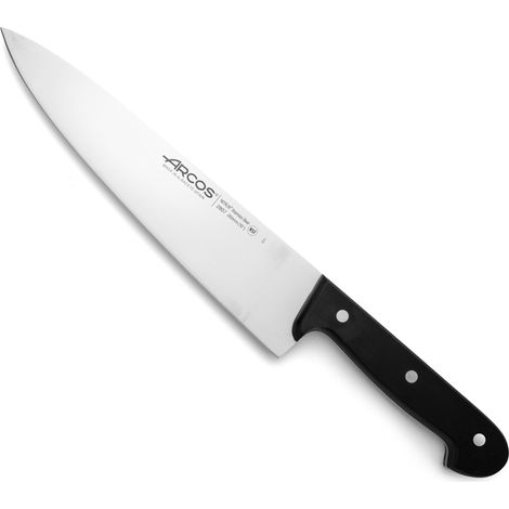Coltello da cuoco Arcos Mango Universal 280704 Nitrum Steel, con Mango Poliossimetilene e 25 cm di lama in scatola.
