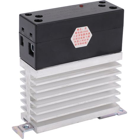 Relais statique LK80DA 80A 24-480VAC rail DIN, dissipation thermique optimale, résistant à la corrosion, usage industriel DC-AC. (1/5)