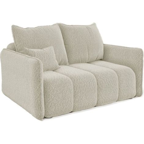 Sofa Designersofa 2-Sitzer MORGANO Stoff Abriamo Creme (1/3)