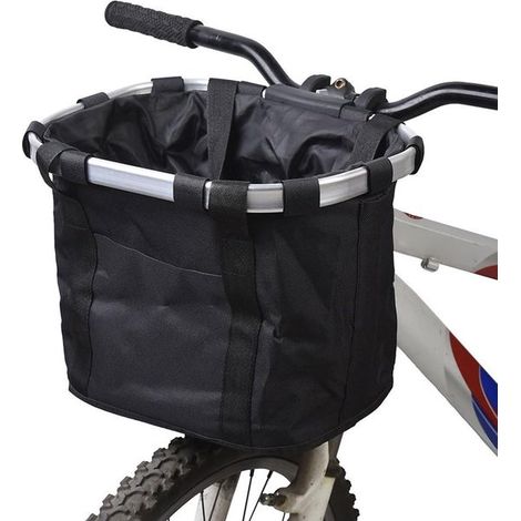Abnehmbarer Fahrradkorb aus Segeltuch vorne, Haustiertransportbox, Rahmen aus Aluminiumlegierung (1/2)