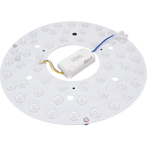 Panneau de remplacement pour éclairage de ventilateur de plafond 270 mm, magnétique, 3CCT, 3000 K, 4200 K, 6500 K, dimmable, LED 24 W, kit de conversion (1/5)