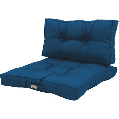 Coussins pour salon de jardin capitonné 60x60cm Bleu pétrole