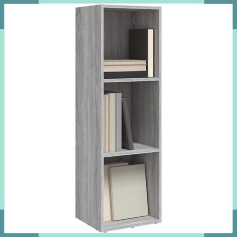 Bibliothèque/Meuble TV - 826656 - Sonoma gris - Bois d'ingénierie - 36x30x114 cm (1/5)