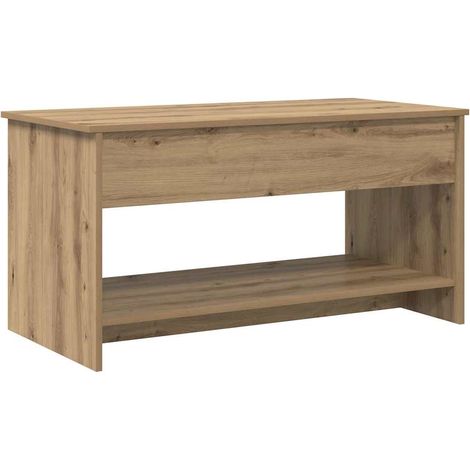 Maison Exclusive - Mesa de Café Roble artesanal 80 x 50,5 x 41,5