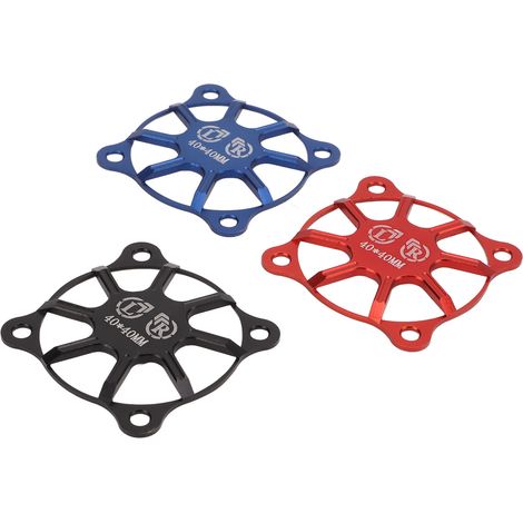 Set mit 3 Motorlüfter-Kühlgittern (schwarz, rot, blau, 40 x 40 mm) aus leichter Aluminiumlegierung, für RC-Motorregler (1/5)