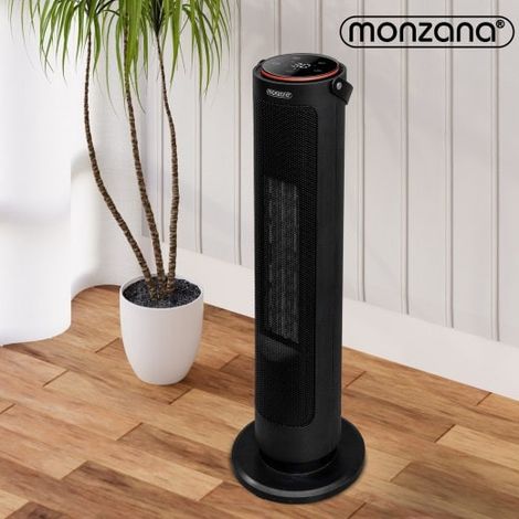 Radiateur soufflant noir Colonne télécommande 2000W 4 modes 15-35°C (1/5)