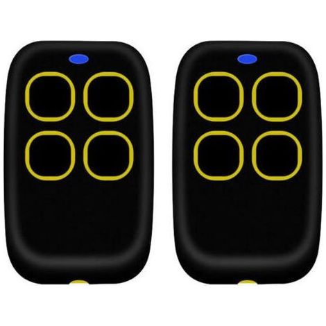 Green Mobility-Lot de 2 télécommandes universelles 4 en 1 pour portail, télécommande universelle multifréquence à code tournant de 250 à 913 MHz. Télécommande programmable pour portail, version mise à (1/4)