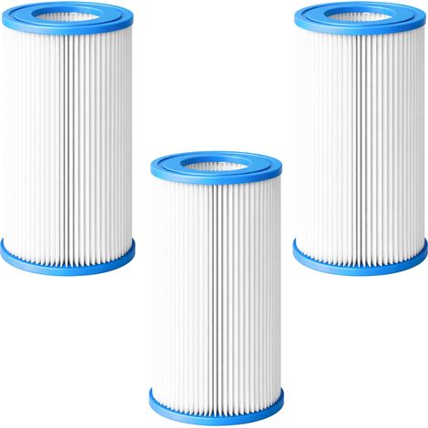 Poolfilterkartusche Typ A/III/C [3er-Pack] – Kompatibel mit Intex, Flowclear und Summer Waves (10,6 x 20,3 cm) (1/5)