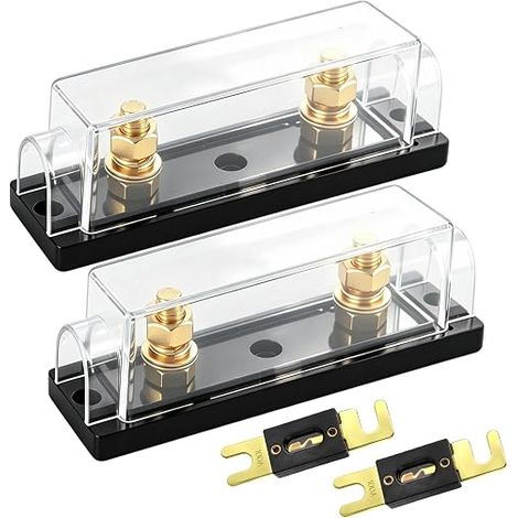 Lot de 2 Porte Fusible ANL 100A avec Fusibles ANL 100 Amperes, Étanche (1/2)
