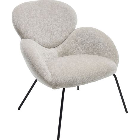 Wahson Relaxsessel aus Chenille, Moderner Loungesessel mit Armlehne, Wohnzimmer Polstersessel mit Metallbeinen, Khaki (1/5)