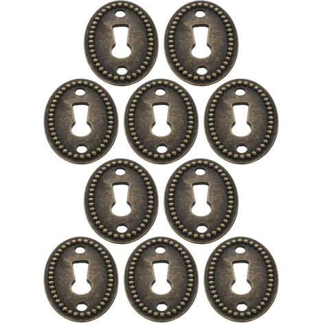 Lot de 10 plaques décoratives ovales vintage pour cache-serrures (1/5)