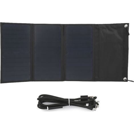 Panneau solaire monocristallin 21W pliable, double sortie USB pour charge en extérieur (1/5)