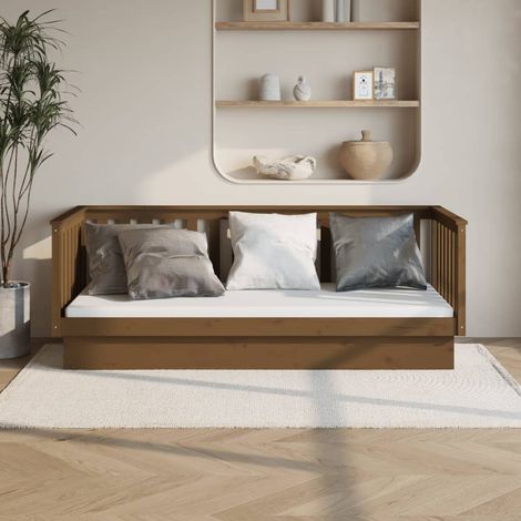 Day Bed without Mattress Honey Brown 80x200 cm Solid Wood Pine vidaXL (1/5)