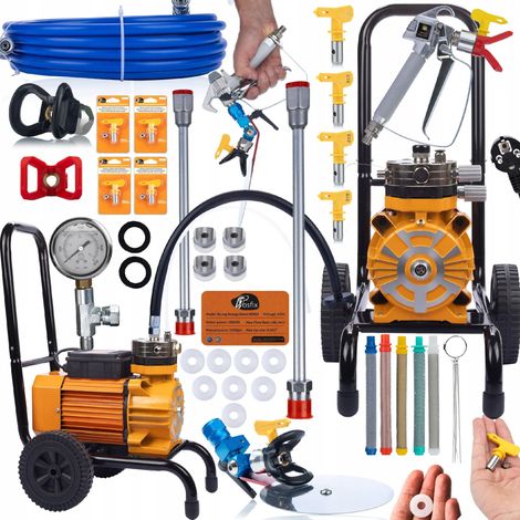 Pompa Airless Rosfix Strong Orange Storm SOS03 – 3500W, 227 Bar, 18L/Min Vernici Acriliche, Emulsioni, Latex Set Accessori Inclusi (1/5)