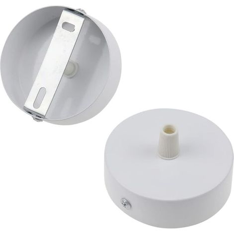 Pack 80mm Canopy Light Accessoire - Rosace de plafond, fixation pavillon, luminaire cable suspension, moulure plafond et cache ampoule inclus (1/5)
