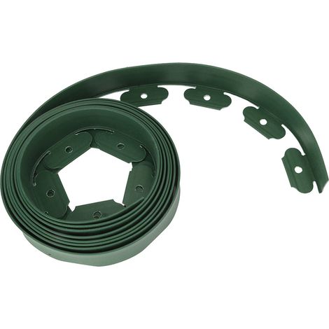 Kit de bordure de jardin comprenant 15 piquets en PE pour l'aménagement paysager, les parterres de fleurs et les pelouses. (1/5)